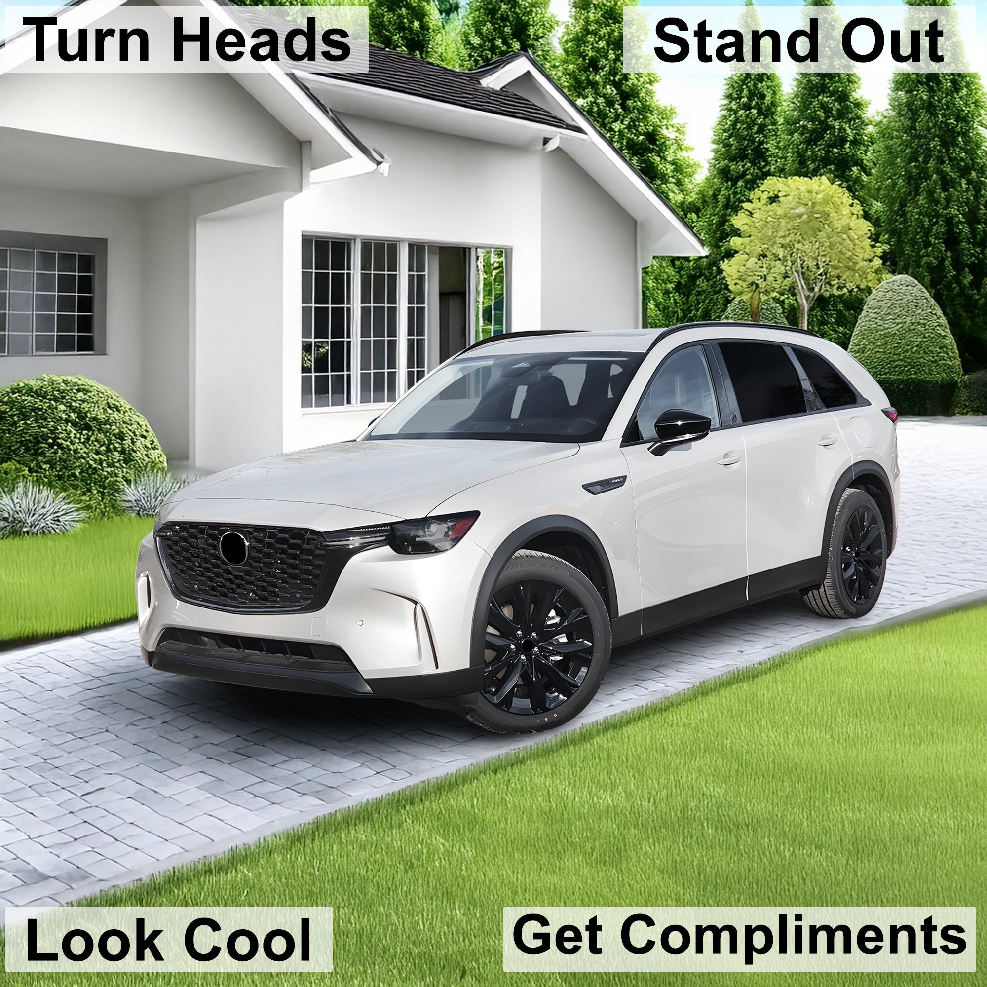 Full Headlight Taillight Precut Smoked PPF Tint Kit Film Overlay Fits Mazda Cx-90 2024-2025