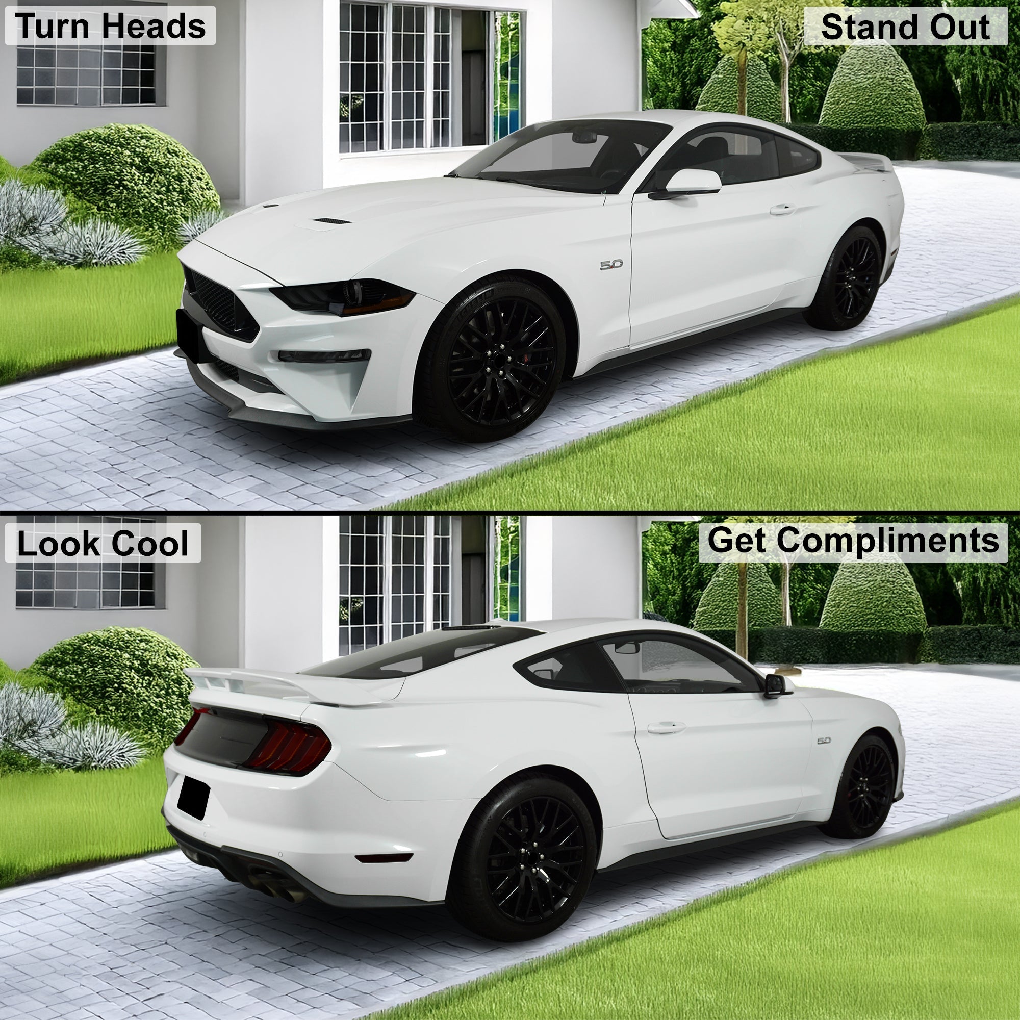 Complete Headlight Taillight Precut Tint Overlay Film Fits Ford Mustang 2018-2023