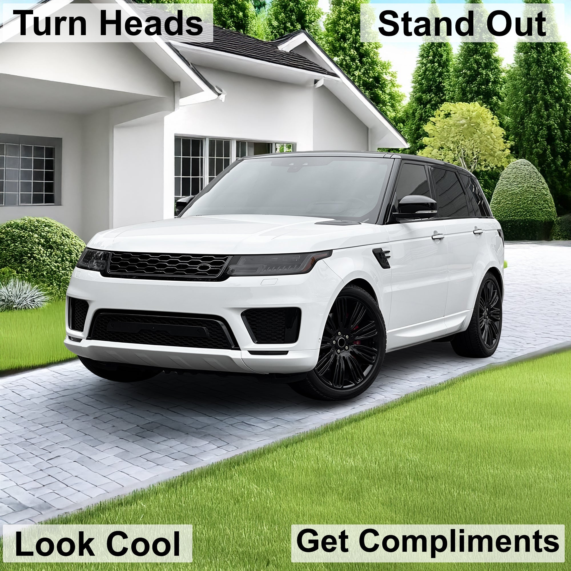 Full Headlight Taillight Precut Smoked PPF Tint Kit Film Overlay Fits Range Rover Sport 2014-2022