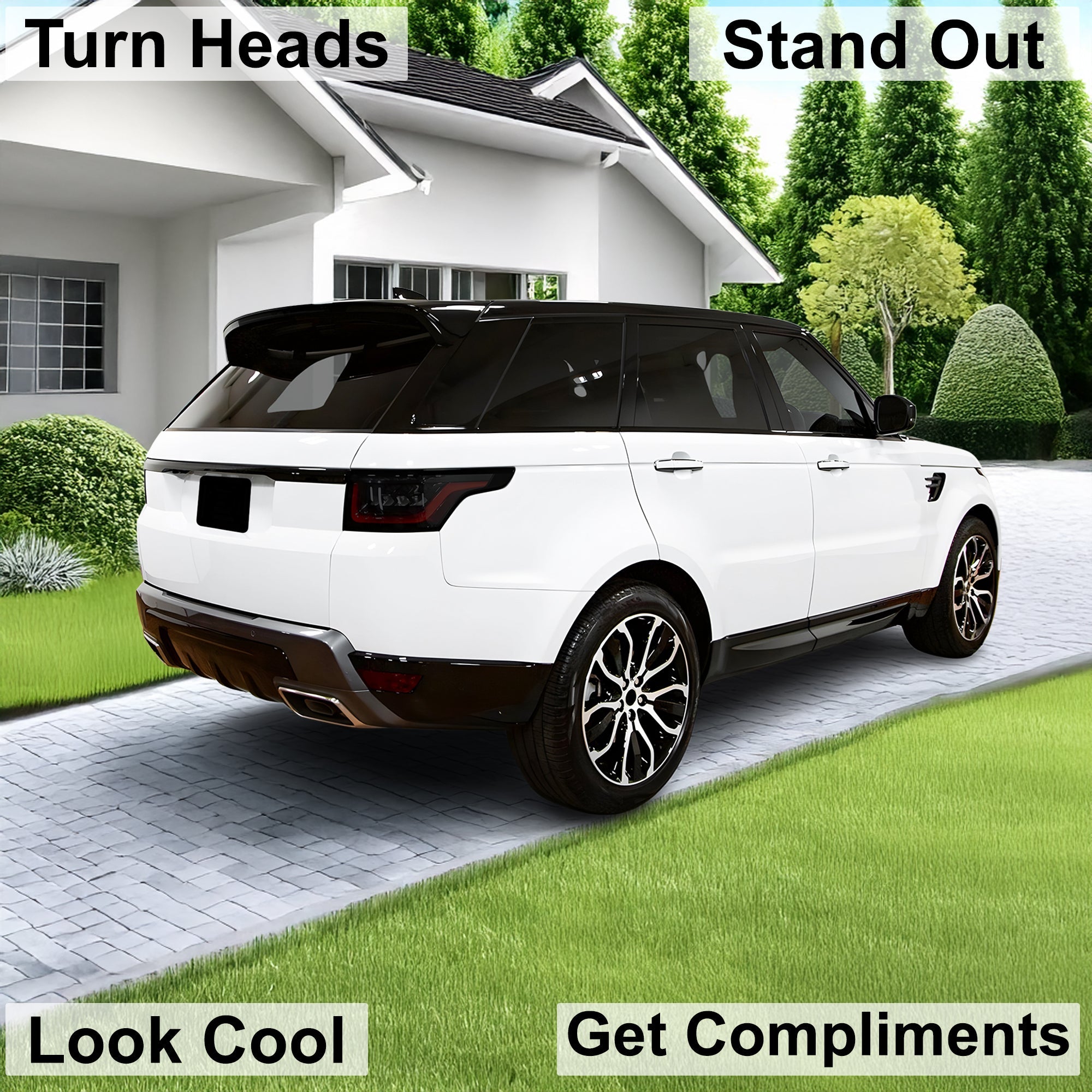 Full Headlight Taillight Precut Smoked PPF Tint Kit Film Overlay Fits Range Rover Sport 2014-2022