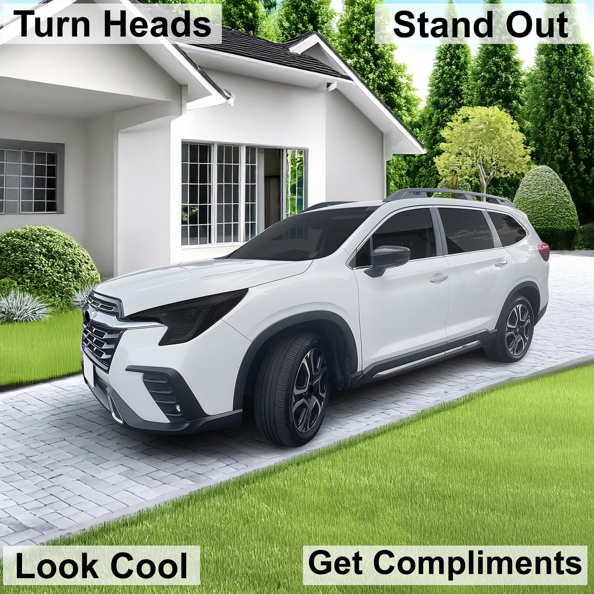 Full Headlight Taillight Precut Smoked PPF Tint Kit Film Overlay Fits Subaru Ascent 2023-2025