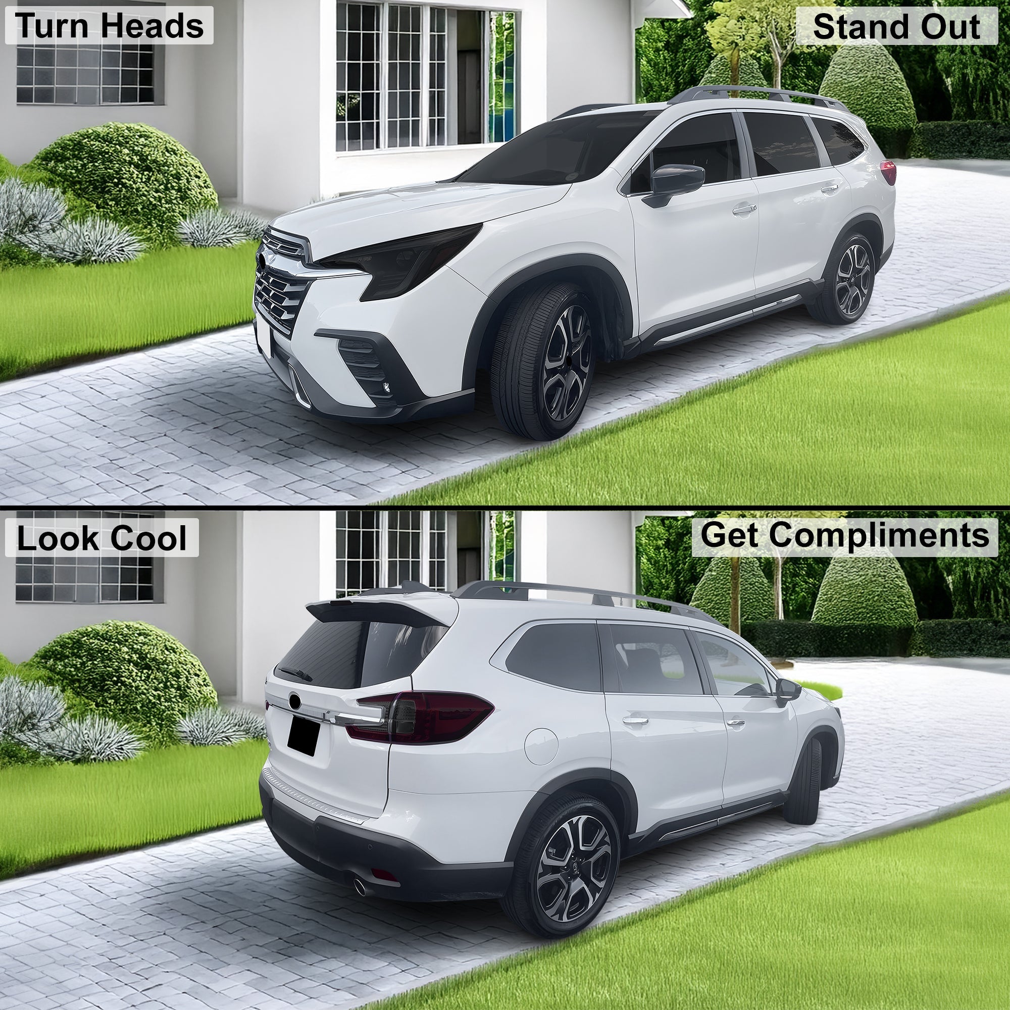 Full Headlight Taillight Precut Smoked PPF Tint Kit Film Overlay Fits Subaru Ascent 2023-2025
