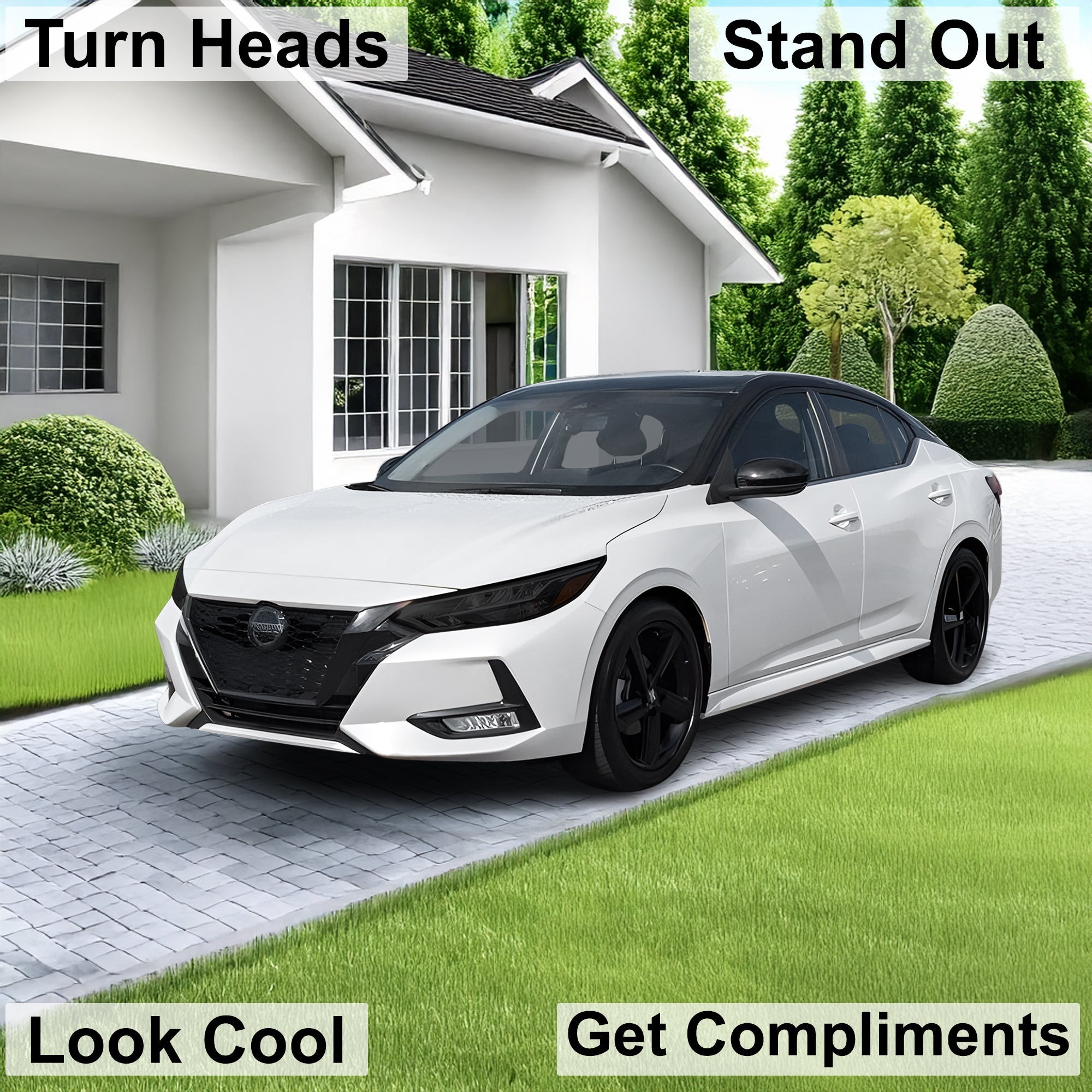 Full Headlight Taillight Precut Smoked PPF Tint Kit Overlay Film Fits Nissan Sentra 2020-2025