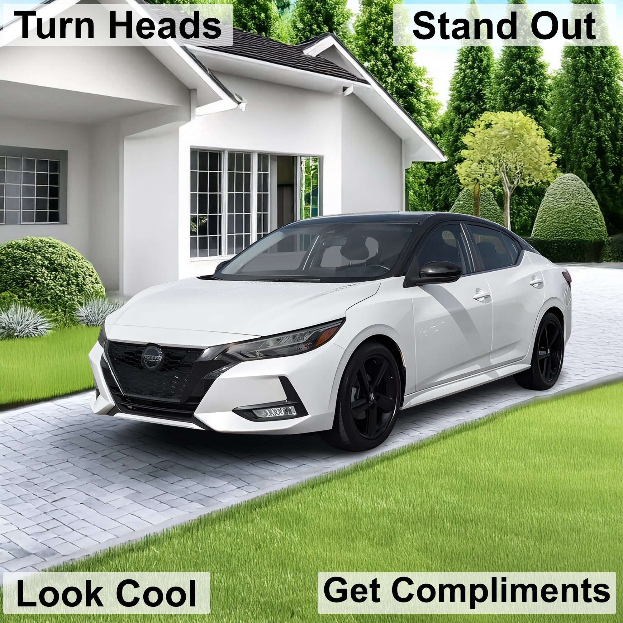 Full Headlight Taillight Precut Smoked PPF Tint Kit Overlay Film Fits Nissan Sentra 2020-2025