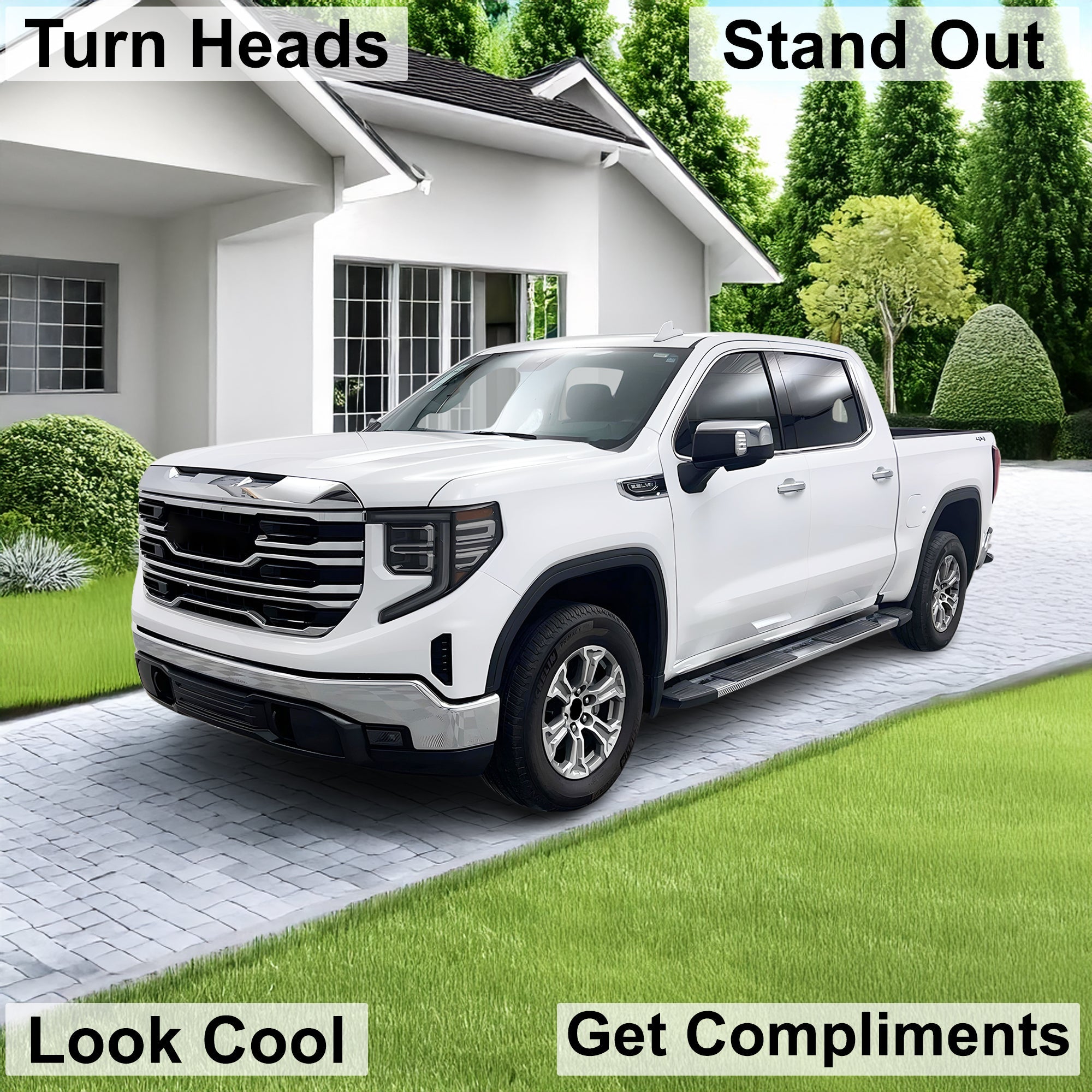 Full Headlight Taillight Precut Smoked PPF Tint Kit Film Overlay Fits GMC Sierra 2022-2025