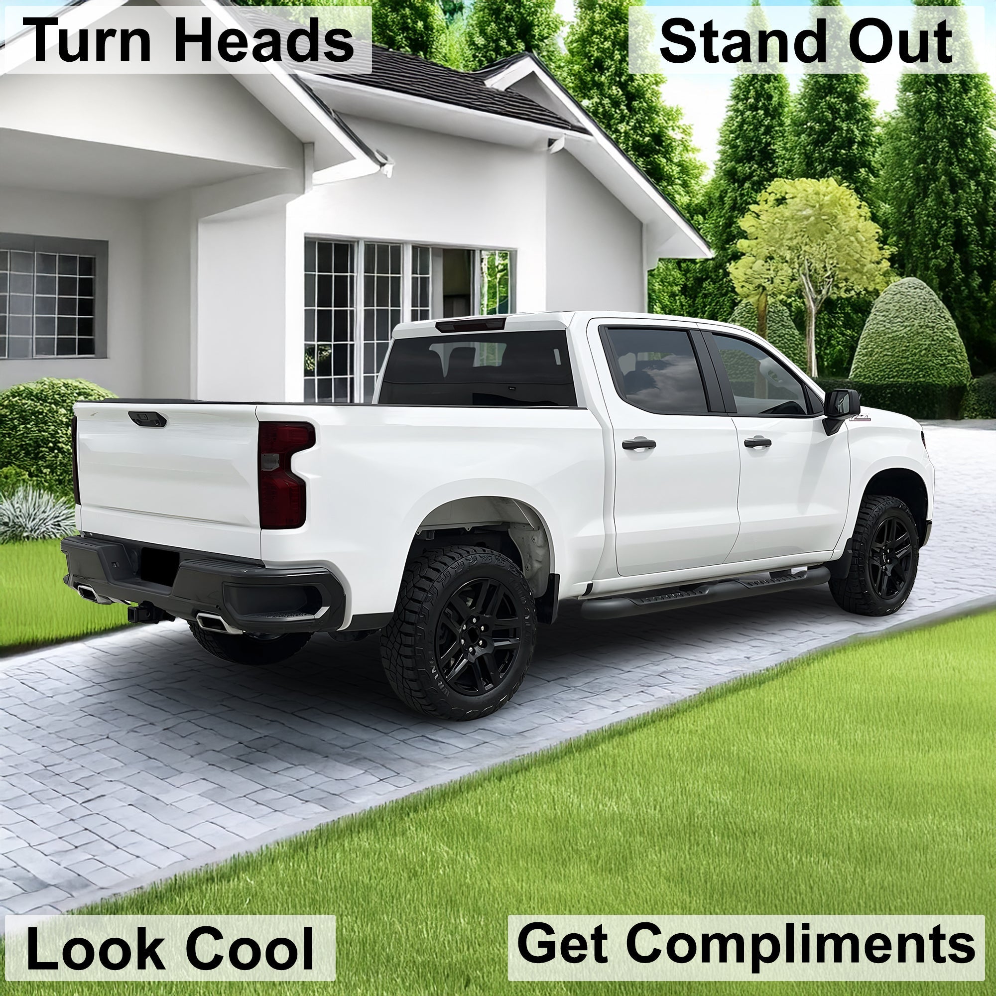 Full Headlight Taillight Precut Smoked PPF Tint Kit Film Overlay Fits Chevy Silverado 2019-2025
