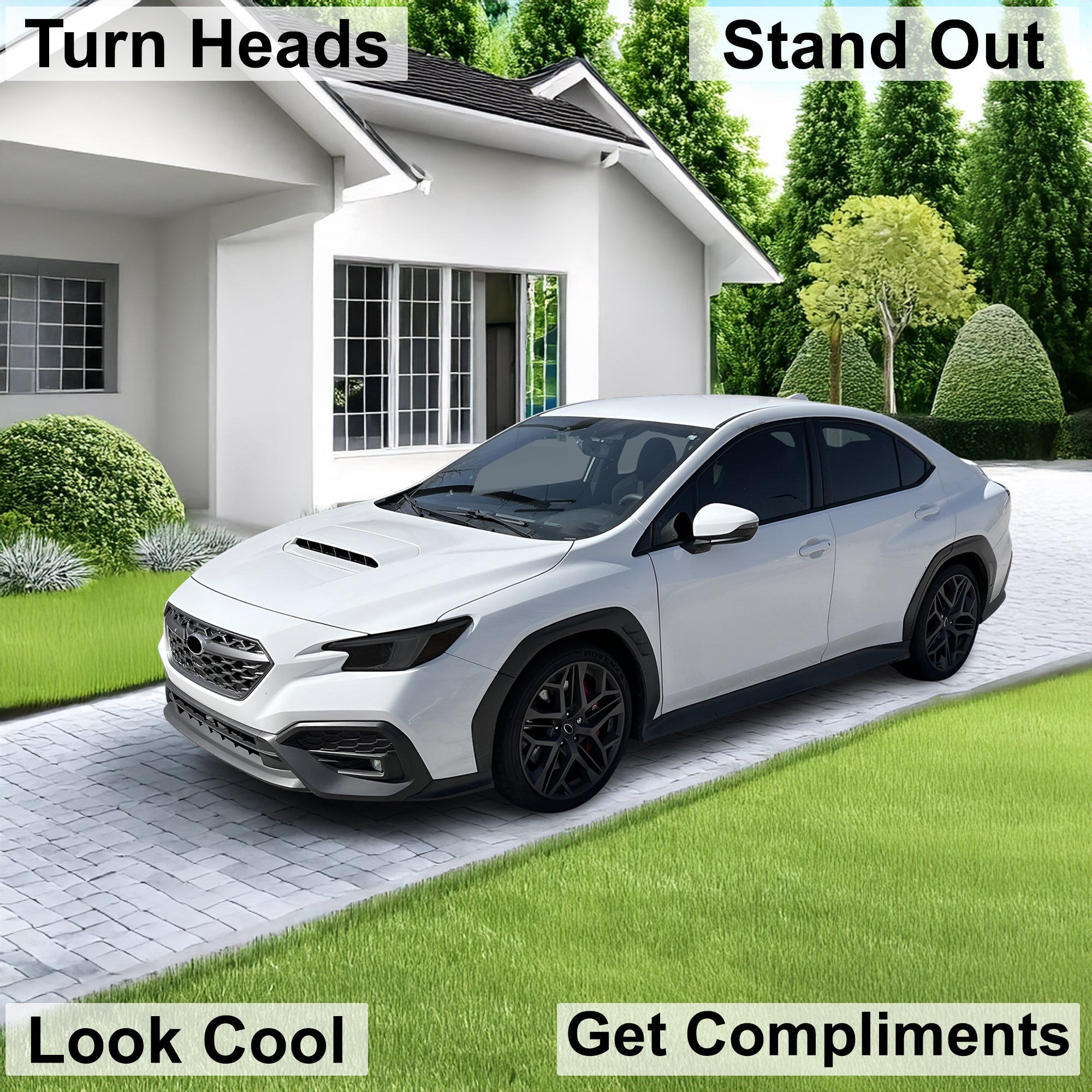 Full Headlight Taillight Precut Smoked PPF Tint Kit Overlay Film Fits Subaru WRX 2022-2025