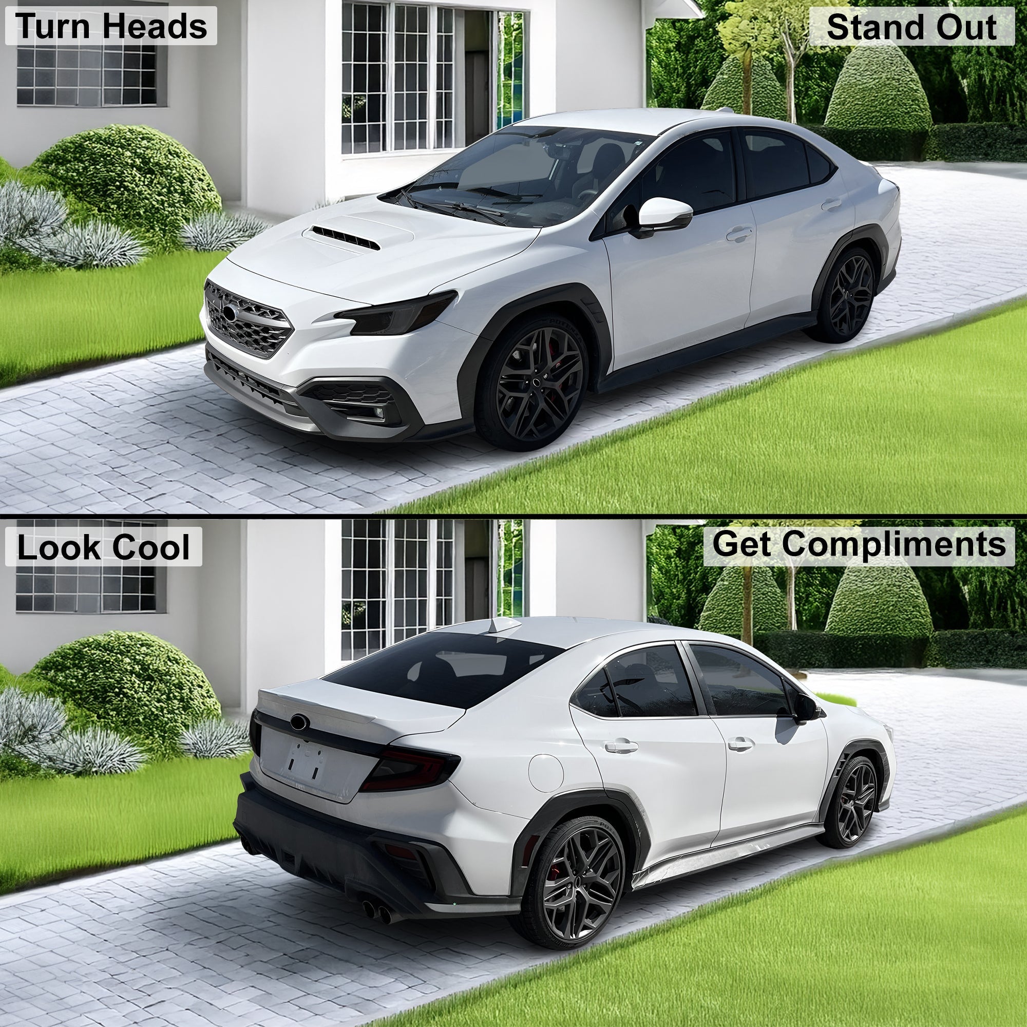 Full Headlight Taillight Precut Smoked PPF Tint Kit Overlay Film Fits Subaru WRX 2022-2025