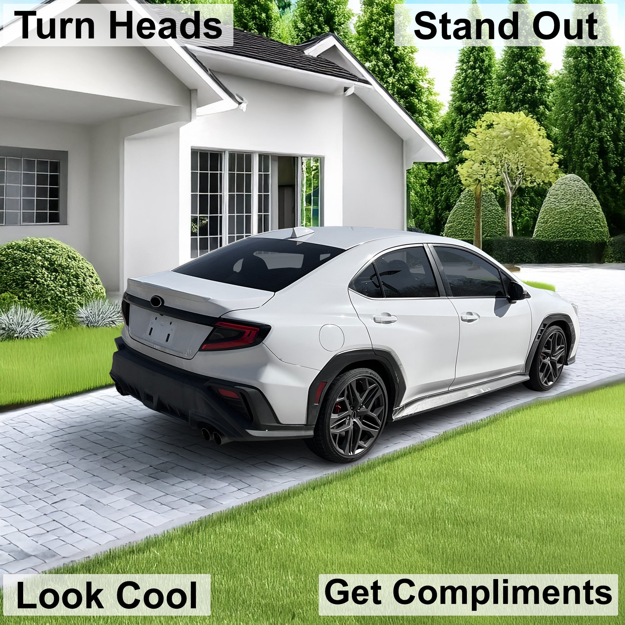 Full Headlight Taillight Precut Smoked PPF Tint Kit Overlay Film Fits Subaru WRX 2022-2025