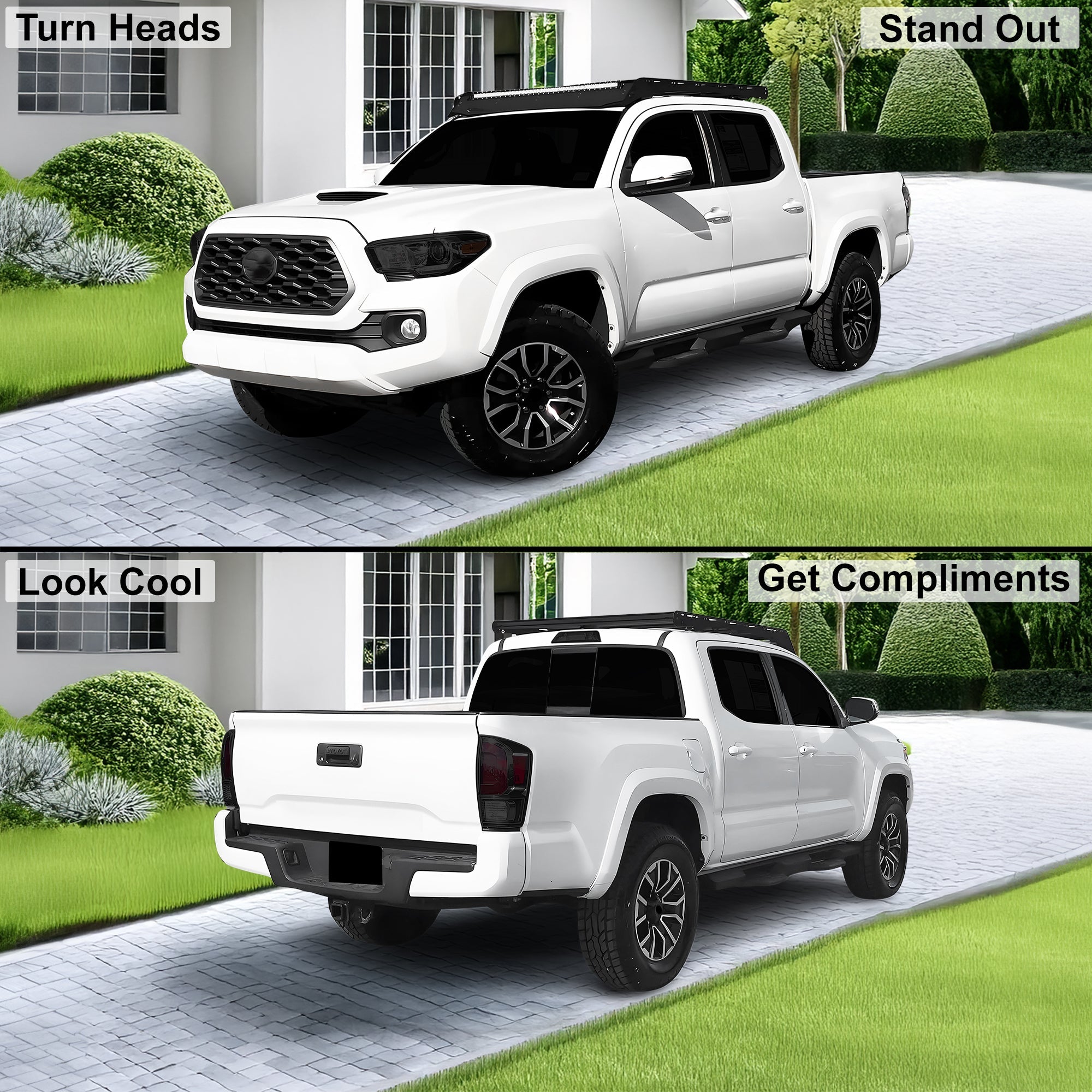 Full Tint Kit Precut Smoked Vinyl Tint Kit Film Overlay Cover Fits Toyota Tacoma 2016-2023