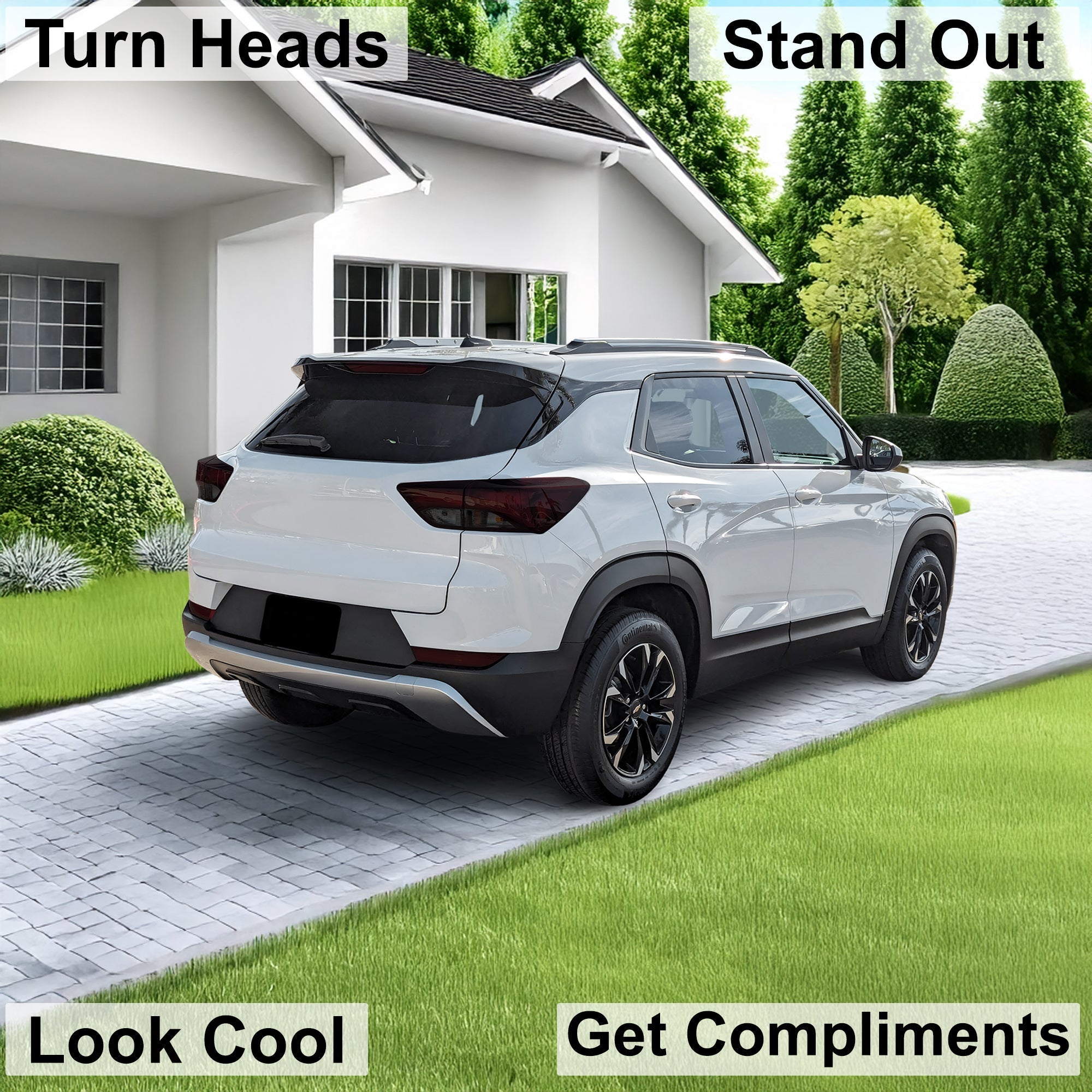 Full Headlight Taillight Precut Smoked PPF Tint Kit Film Overlay Fits Chevrolet Trailblazer 2021-2025