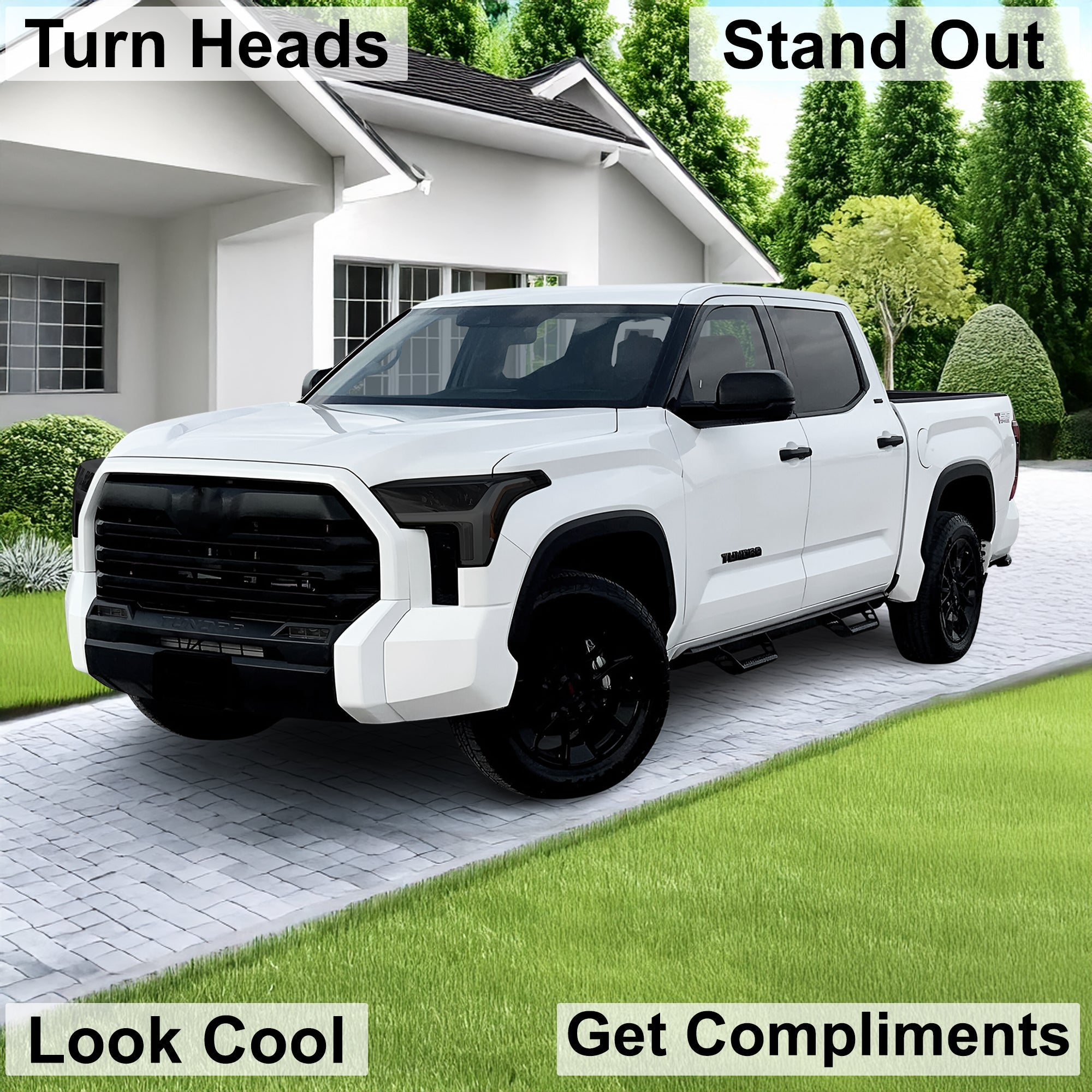 Full Headlight Taillight Precut Smoked PPF Tint Kit Film Overlay Fits Toyota Tundra 2022-2025
