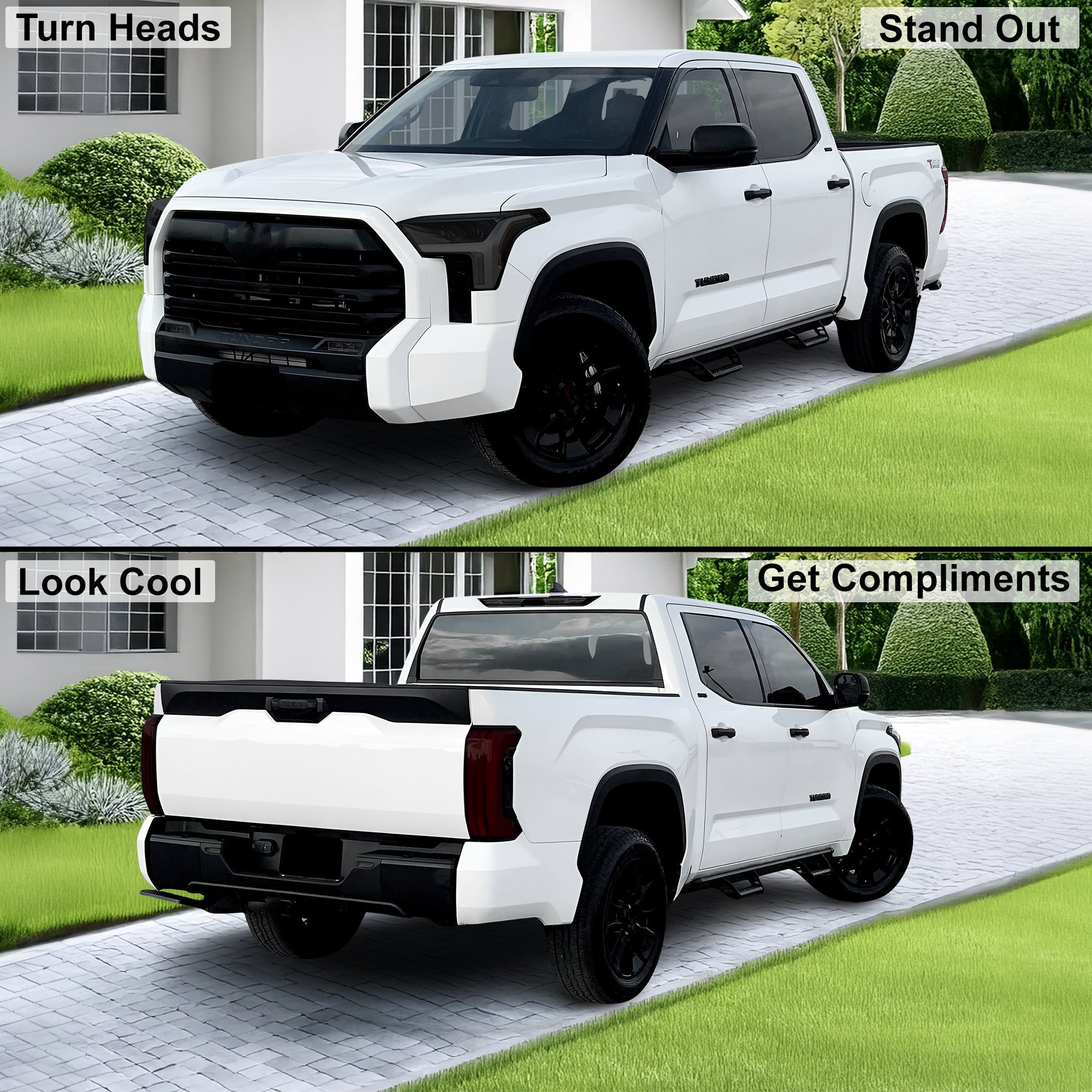 Full Headlight Taillight Precut Smoked PPF Tint Kit Film Overlay Fits Toyota Tundra 2022-2025