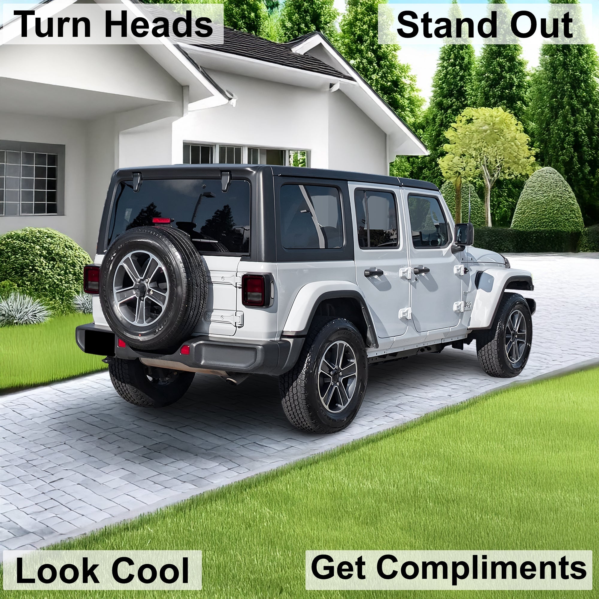 Amber Delete Taillight Precut Smoked PPF Tint Kit Film Overlay Fits Jeep Wrangler JL 2018-2025