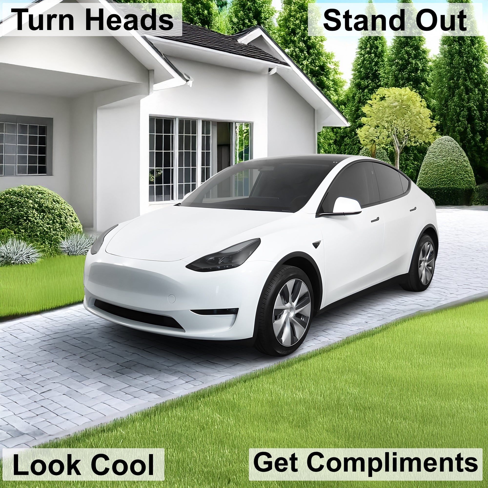 Head Tail Light Markers Reflectors Precut Smoke Tint Overlay Fits Tesla Model Y 2020-2024
