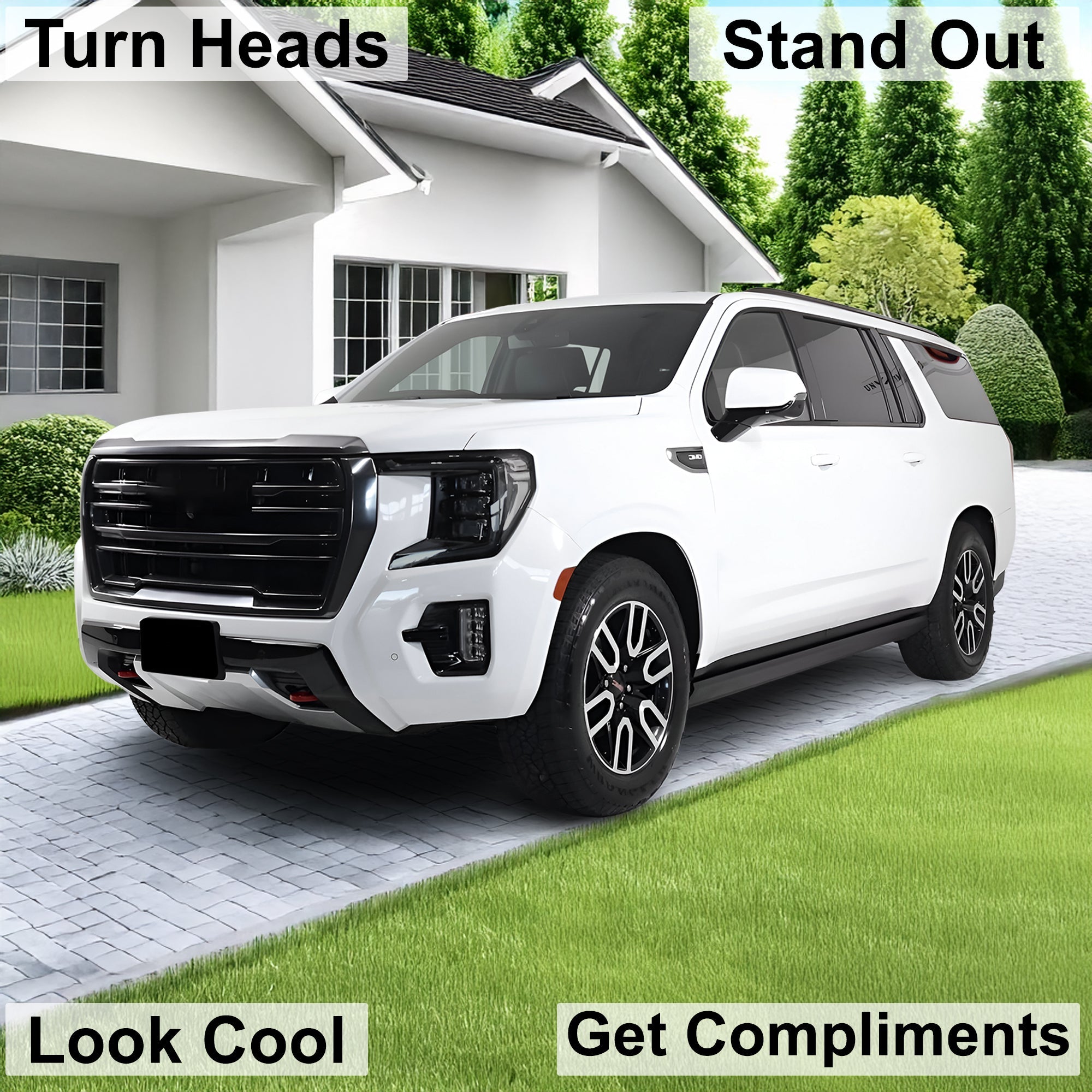 Full Headlight Taillight Precut Smoked PPF Tint Kit Overlay Film Fits GMC Yukon 2021-2024