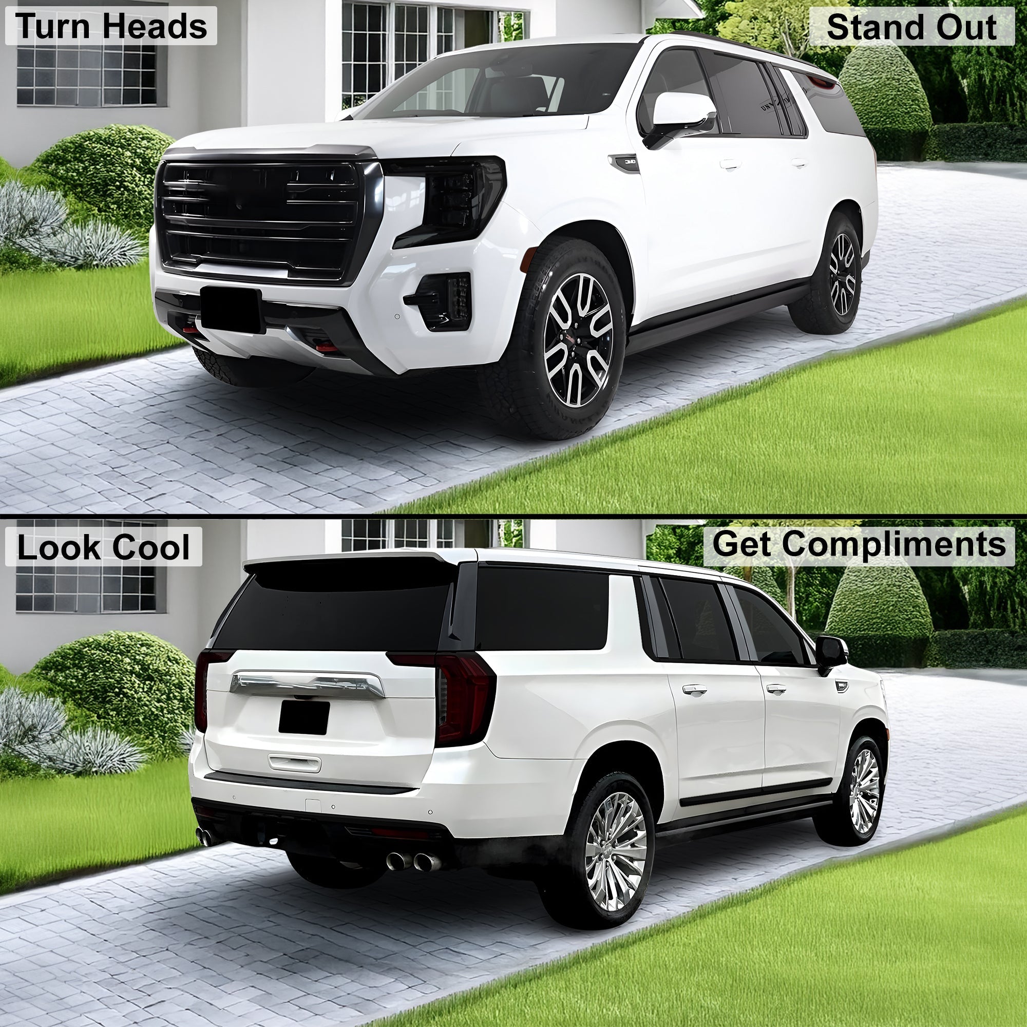 Full Headlight Taillight Precut Smoked PPF Tint Kit Overlay Film Fits GMC Yukon 2021-2024