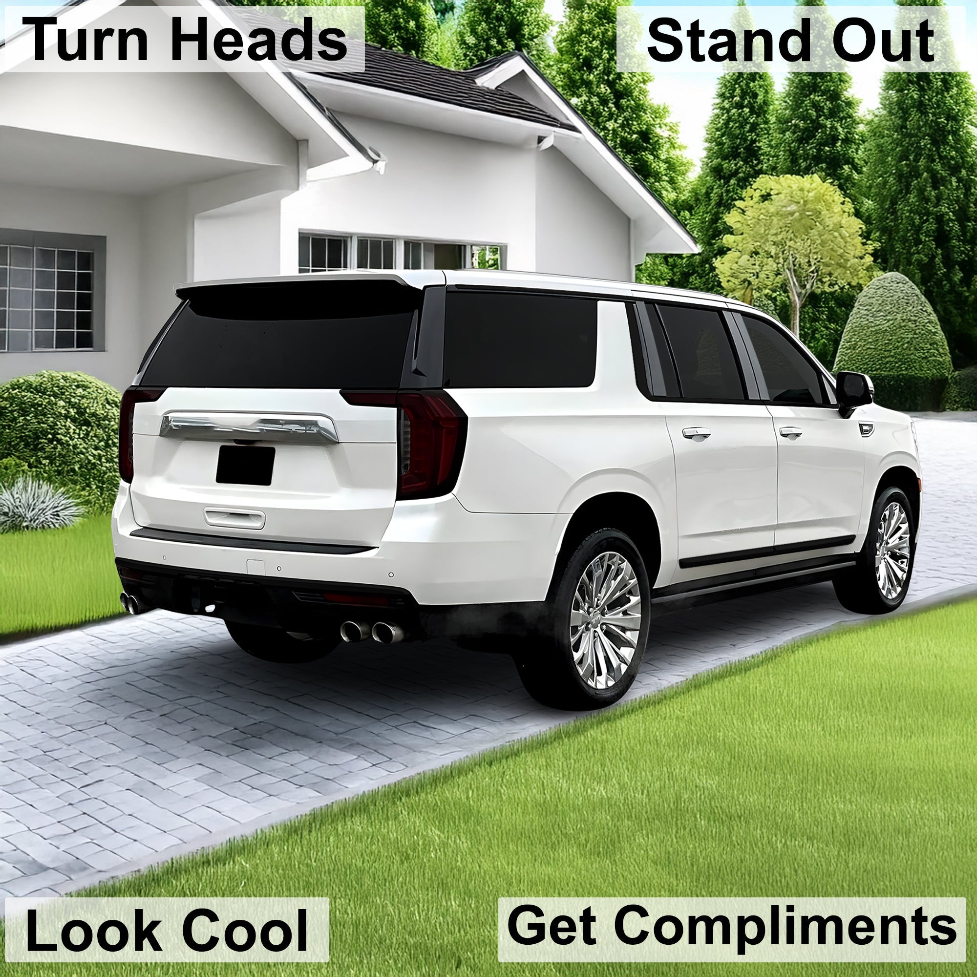 Full Headlight Taillight Precut Smoked PPF Tint Kit Overlay Film Fits GMC Yukon 2021-2024