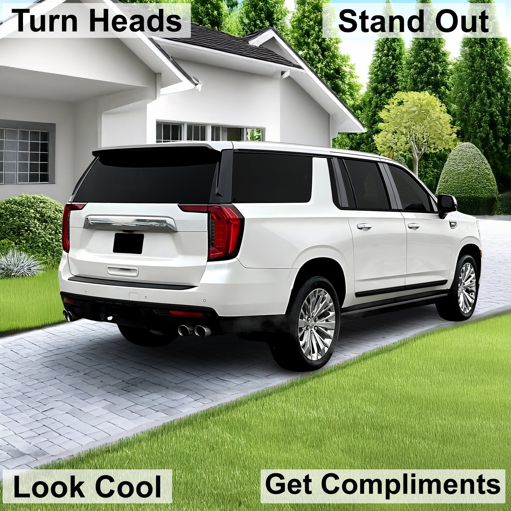 Full Headlight Taillight Precut Smoked PPF Tint Kit Overlay Film Fits GMC Yukon 2021-2024