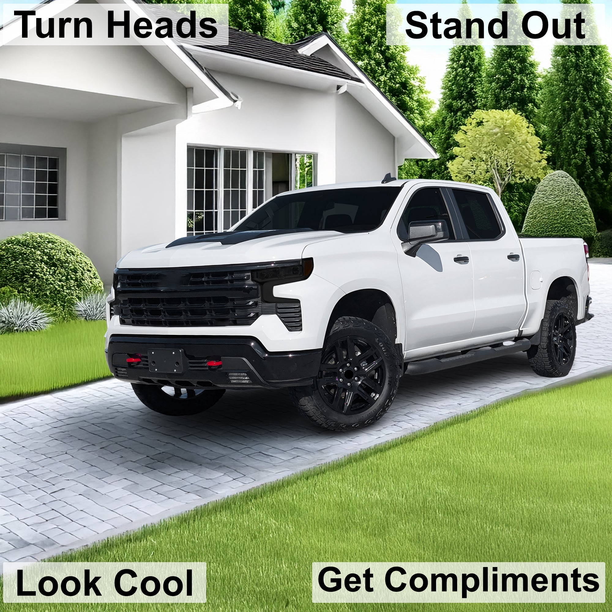 Full Headlight Taillight Precut Smoked PPF Tint Kit Film Overlay Fits Chevy Silverado 2019-2025