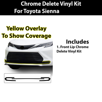 Window Vinyl Chrome Delete Trim Blackout Decal Stickers Overlay Film Fits Toyota Sienna 2021-2025